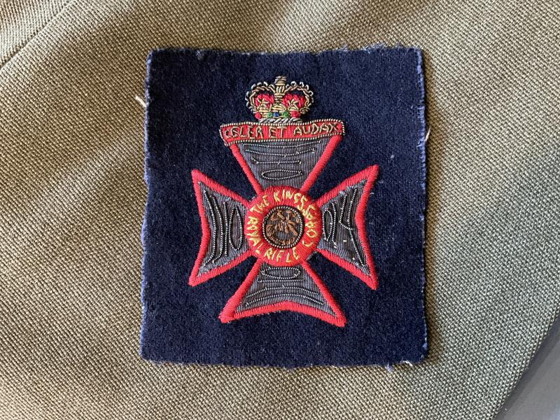 Gradia Militaria -  Queen‚Äö√Ñ√¥s Crown K.R.R.C bullion blazer badge