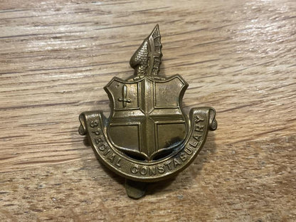 Gradia Militaria -  City of London Police Special Constabulary brass cap badge