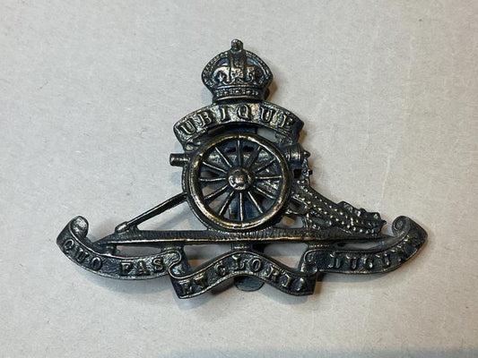 Gradia Militaria -  WW2 Royal Artillery cap badge, Indian theatre made