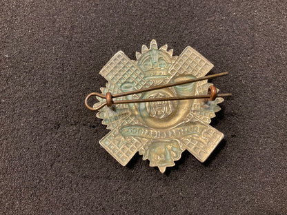 6th Battalion Highland Light Infantry Glengarry badge back view 1