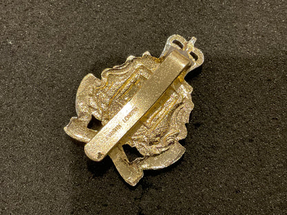 Anodised Gibraltar Regiment cap badge by Firmin - back