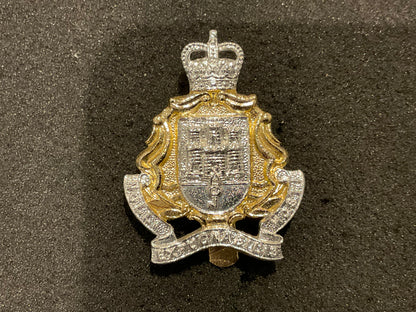 Anodised Gibraltar Regiment cap badge by Firmin