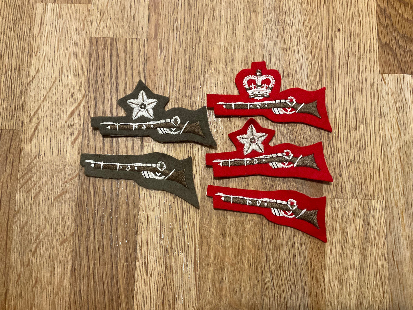 Army cadet marksmans badges 5 different examples