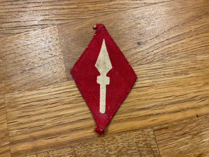British 1st Corps printed formation sign, removed from uniform