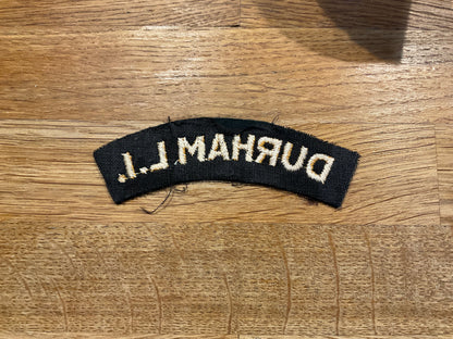 DURHAM L.I (Light Infantry) cloth shoulder title