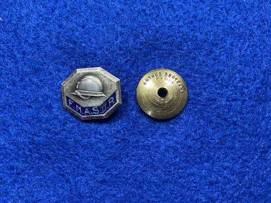 French F.N.A.S.O.R (Reserve NCOs association) silver & enamel lapel badge