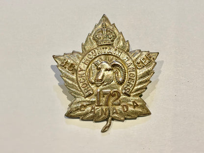 WW1 Canadian 172nd Battalion (Rocky Mountain Rangers) sweetheart.