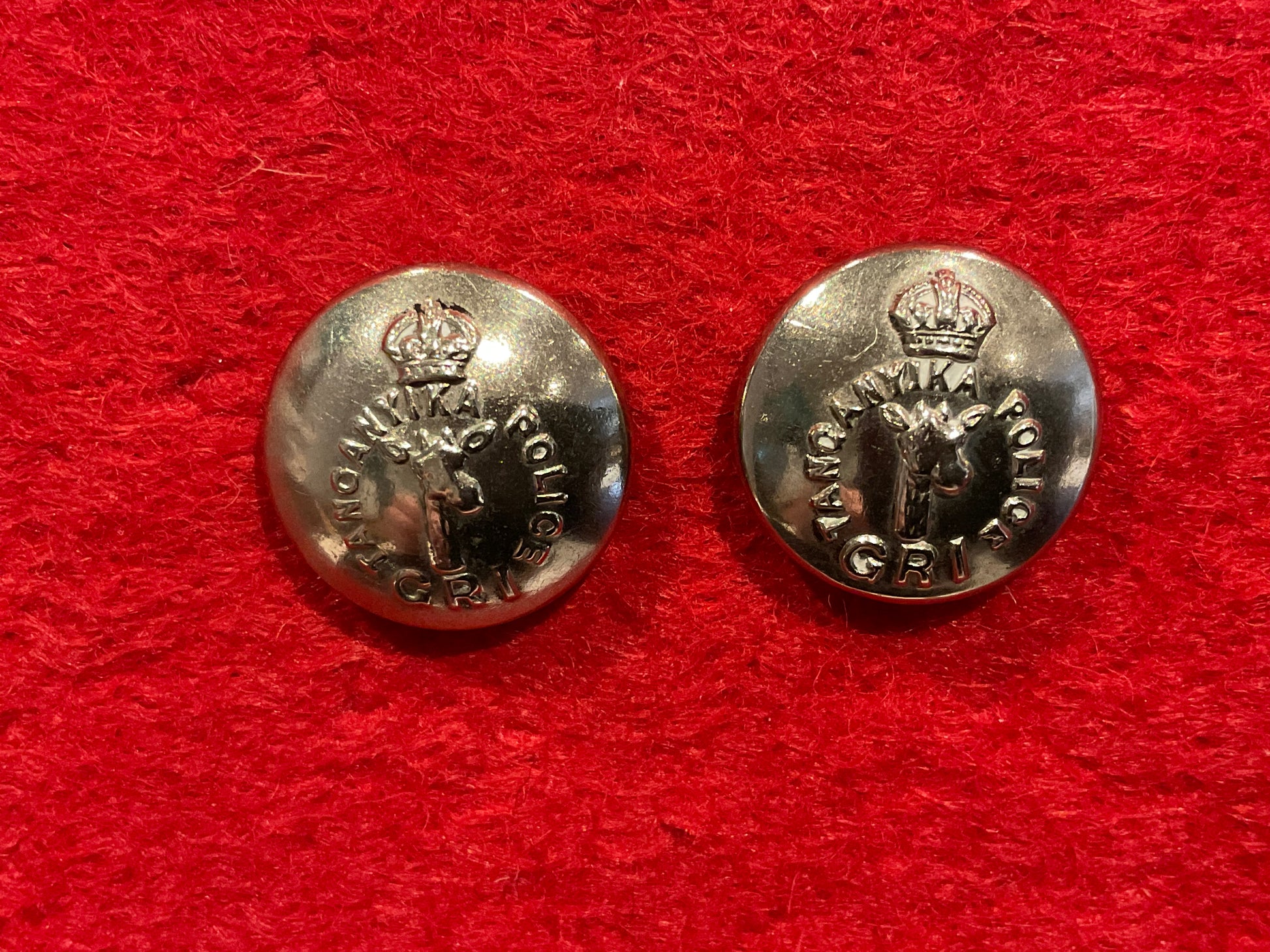 GRI Tanganyika Police field service hat buttons