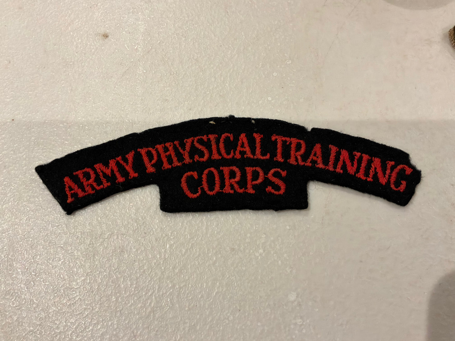 WW2 British Army Physical Training Corps shoulder title.