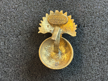105th Saskatoon Fusiliers officers collar badge by Scully Montreal.