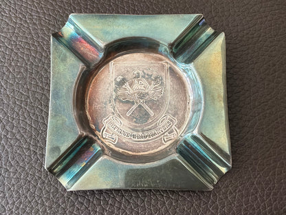 Zambian ‘Defence Headquarters’ silver plated ashtray.