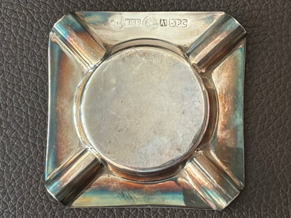 Zambian ‘Defence Headquarters’ silver plated ashtray.
