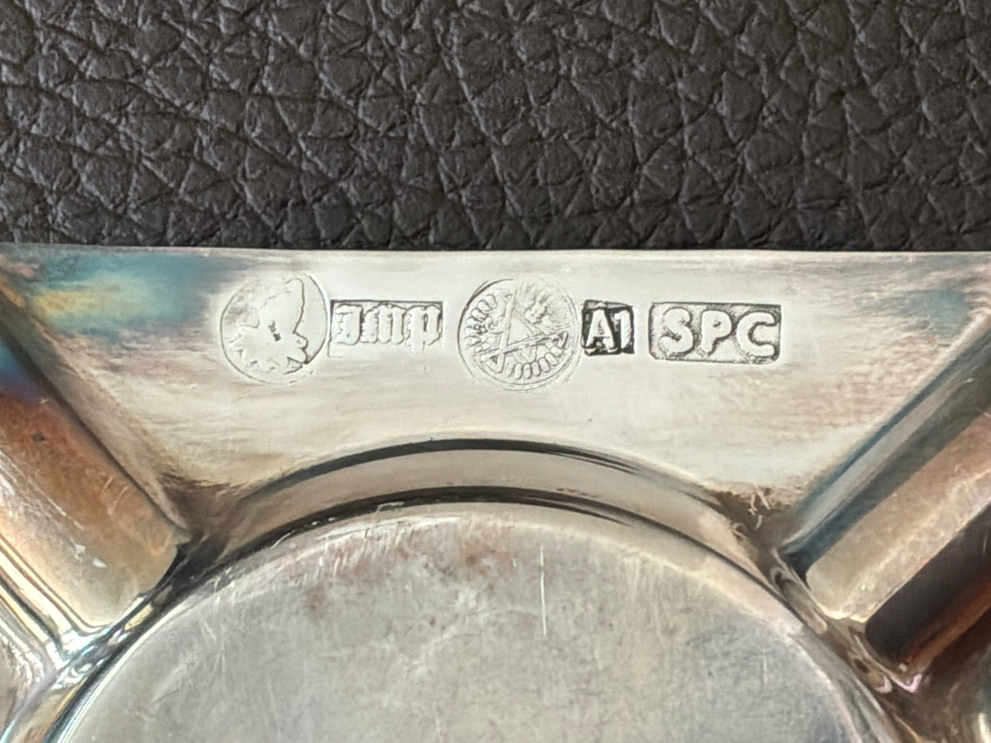 Zambian ‘Defence Headquarters’ silver plated ashtray.