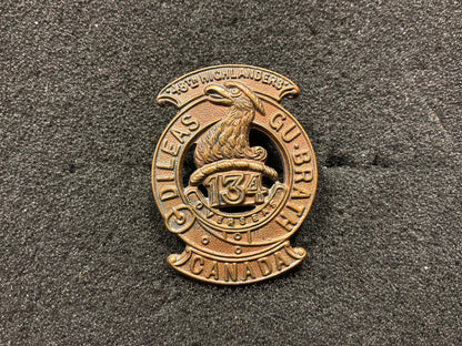 134th Battalion (Toronto Highlanders) Collar Badge.