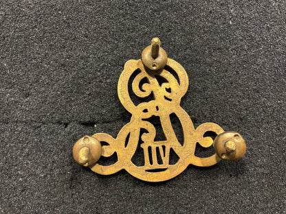 King Edward VII royal cypher,gilded accoutrement badge