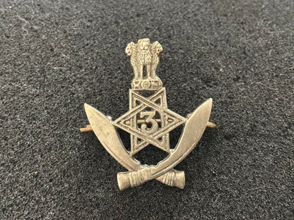 Indian Army 3rd Gurkha Rifles cap badge.
