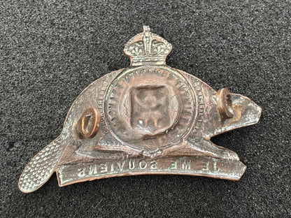 WWI C.E.F 22nd Inf Batt "Canadiens Francais" Cap Badge dated 1914