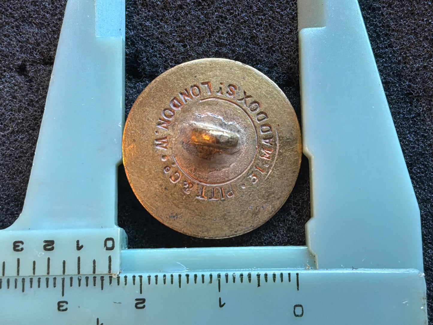 K/C Indian Army XXII (22nd Light) Dragoons flat button by Pitt