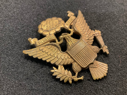 WW2 Australian (k.G.LUKE MELB) made U.S Army officers cap badge.