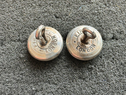 Federation of Malay 1948 dated silver hallmarked shoulder board buttons.