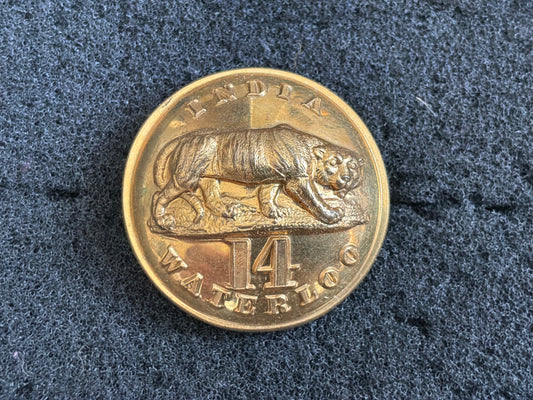 14th Regiment of Foot (Buckinghamshire Regiment) — Victorian Officer’s Large Gilt Tunic Button, by Jennens & Co., London