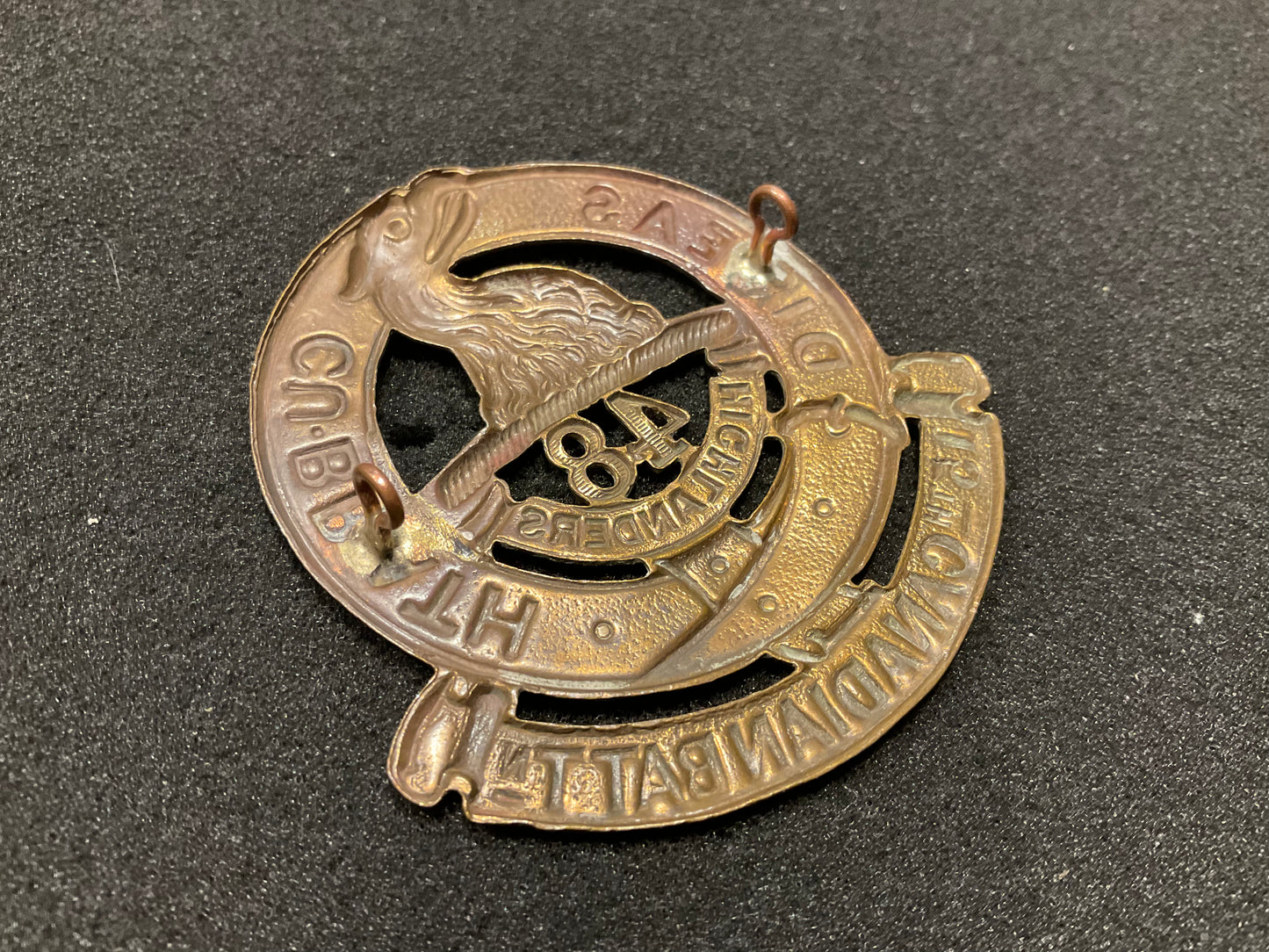 WW1 CEF 15th Battalion, 48th Toronto Highlanders Glengarry badge.