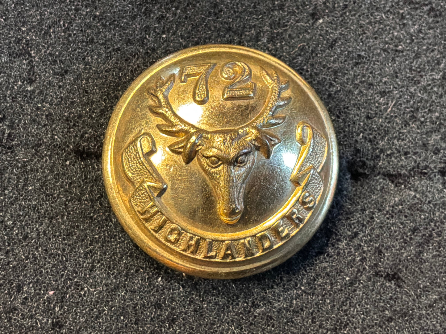 WW1 72nd CEF or 72nd Regiment of Foot, large 25mm button.