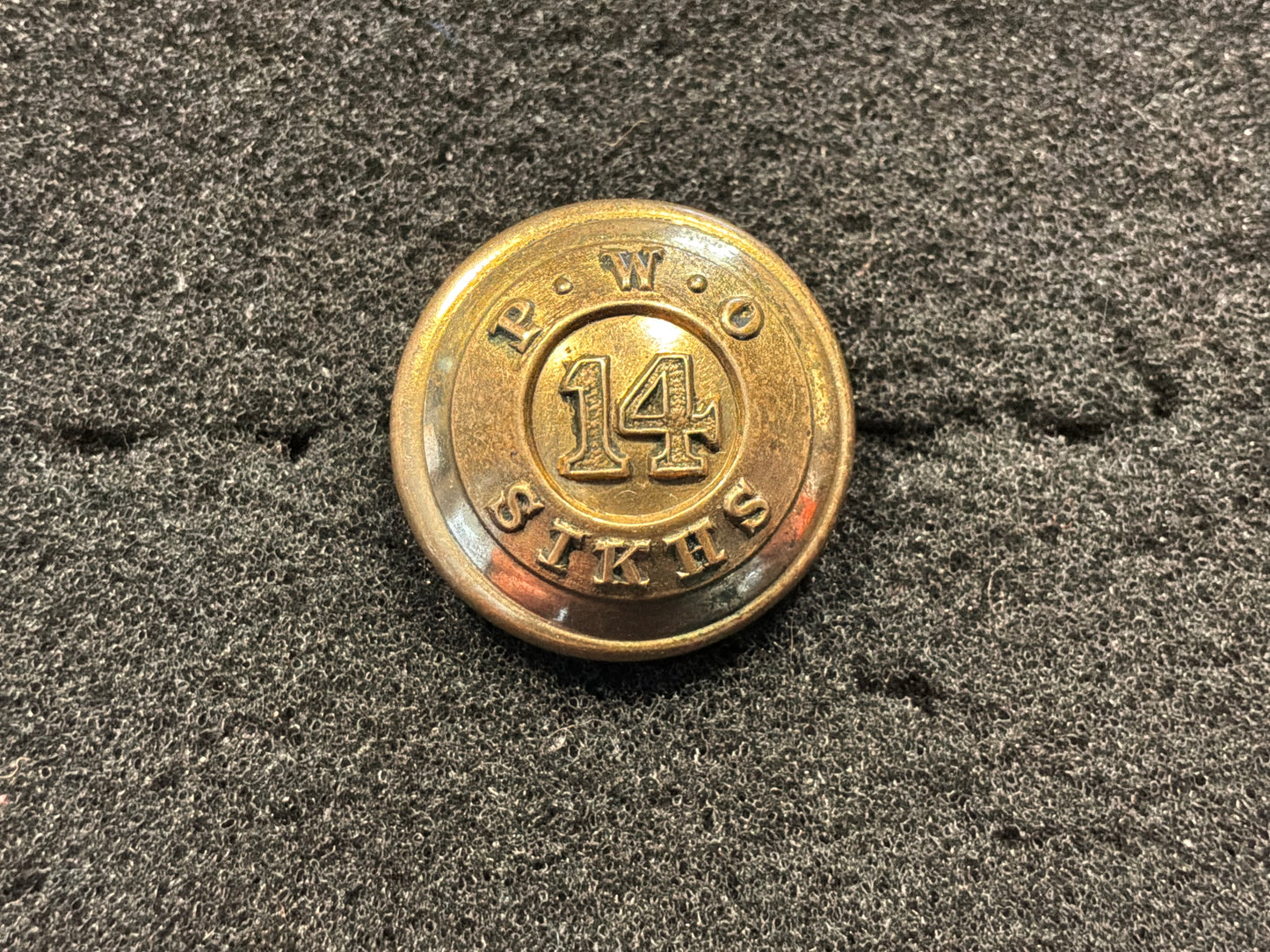 Indian Army 14th SIKHS P.W.O button