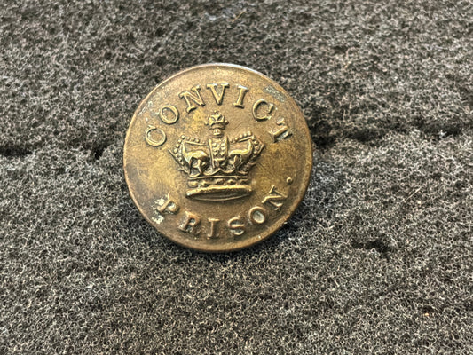 QVC Convict Prison 16mm brass button by Herbert.