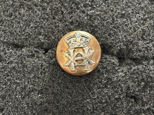 20th Hussars, British Army – Officer’s Small Silver & Gilt Cap or Mess Button