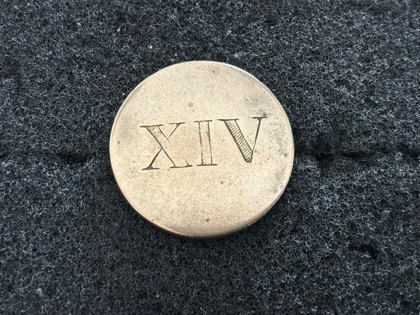 14th Kings Hussars mess dress button, pre 1922