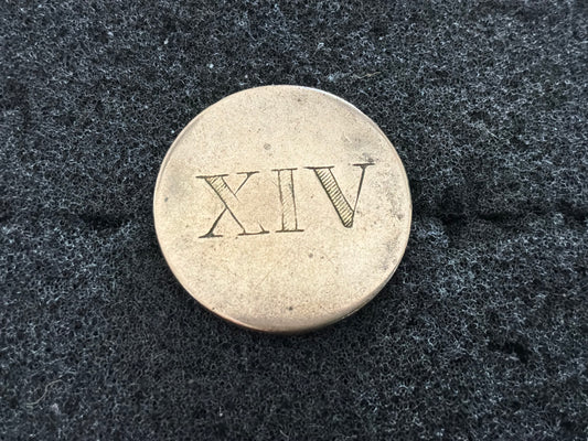 14th Kings Hussars mess dress button, pre 1922