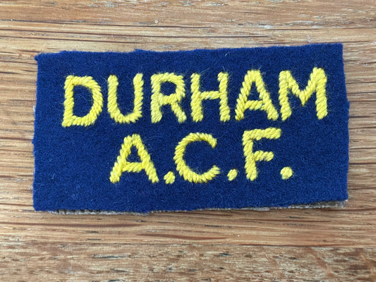 Durham A.C.F cloth shoulder title.