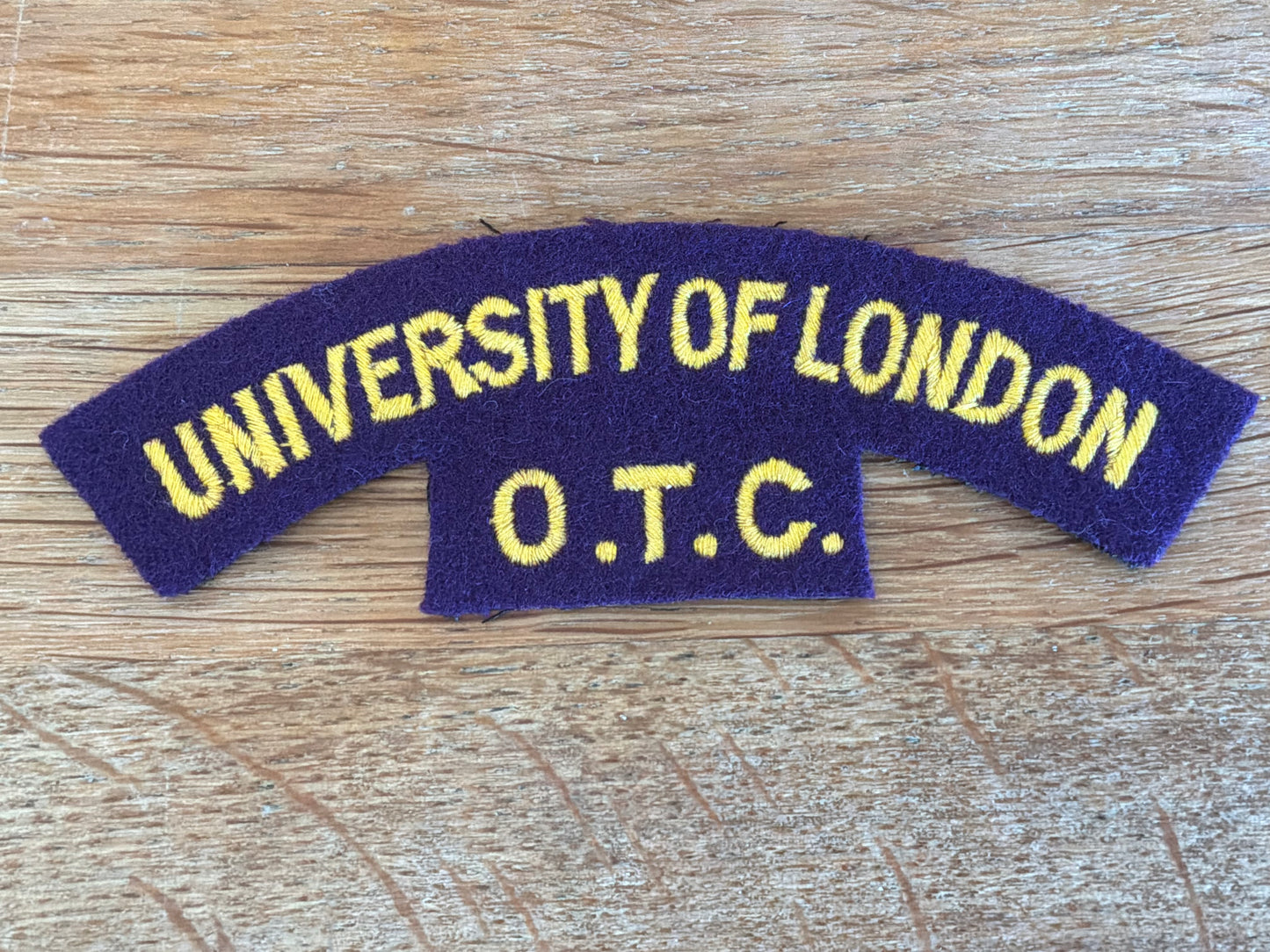 University of London O.T.C cloth shoulder title.