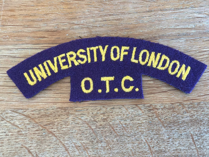 University of London O.T.C cloth shoulder title.