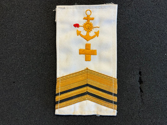 White tropical dress Argentine Navy officer rank badge