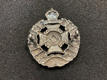 WW2 Tower Hamlets Rifles Officers/NCOs silver plated cap badge.