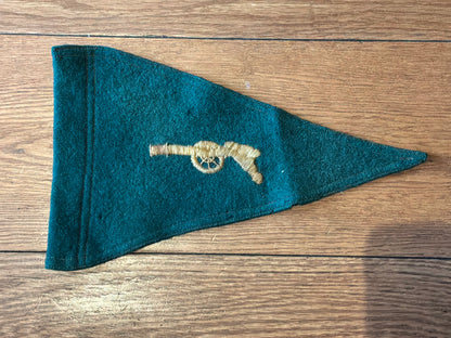WW2 British Indian Army staff car pennant for a senior officer serving in the Lahore District