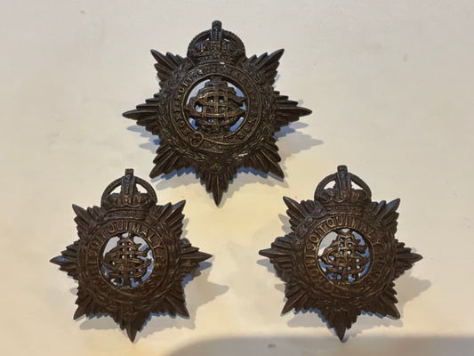 British Indian Army Service Corps, field service cap & collars 1923-35.