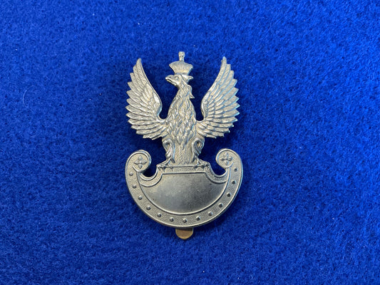 WW2 Free Polish Army Eagle cap badge, British made on slider.