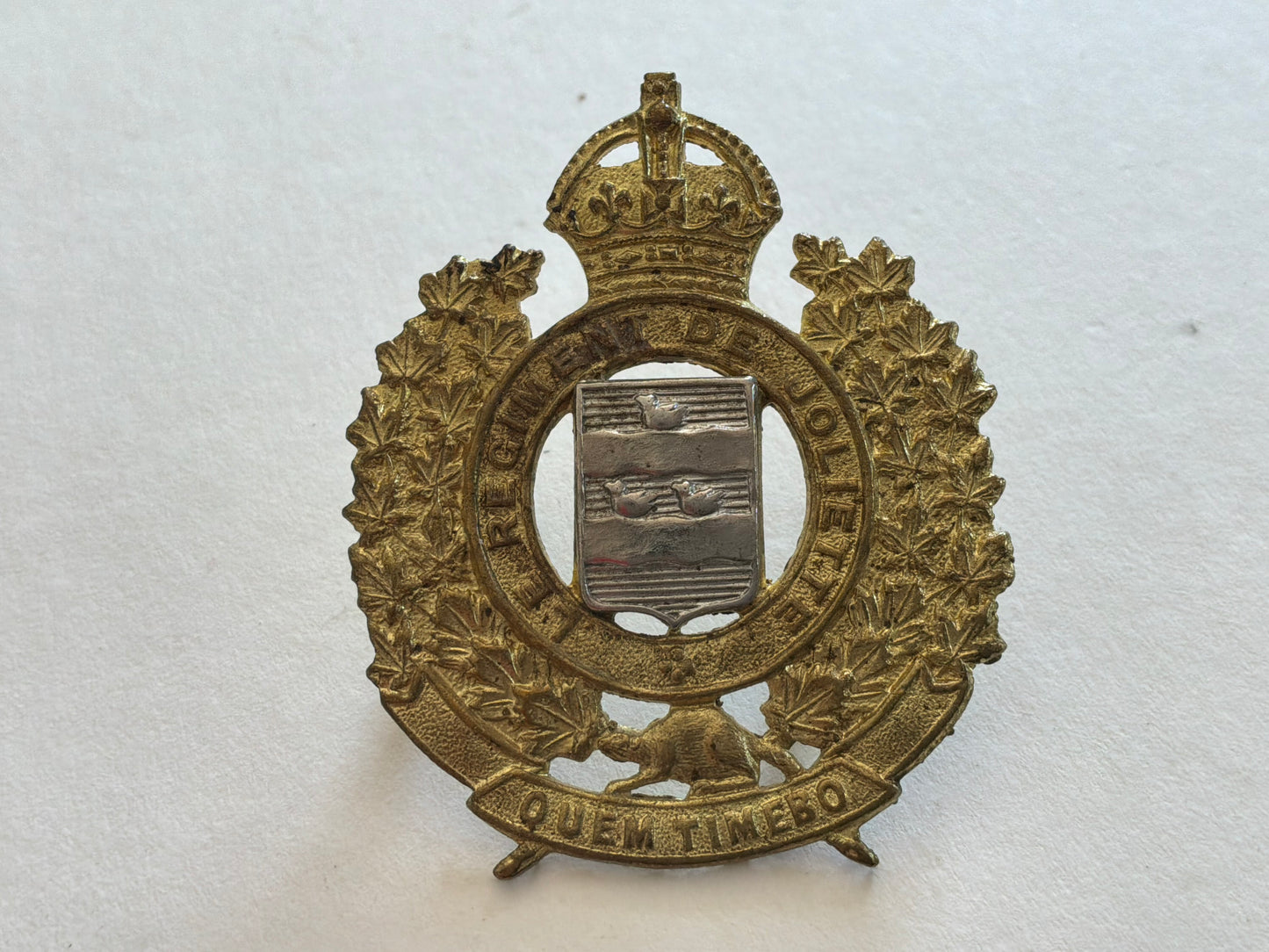 Le Régiment de Joliette — Canadian Cap Badge, WWII era