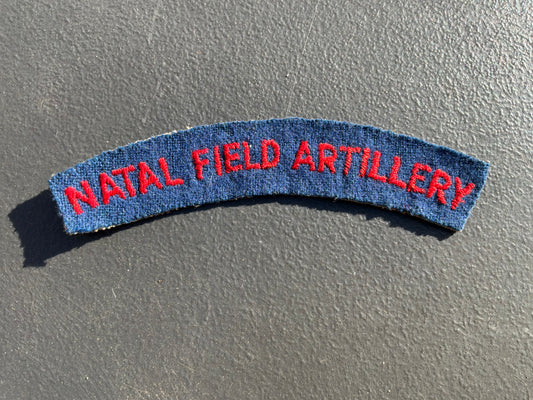 WW2 S.A NATAL FIELD ARTILLERY cloth shoulder title.