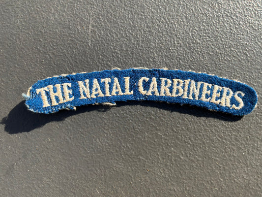 WW2 S.A THE NATAL CARABINEERS cloth shoulder title.