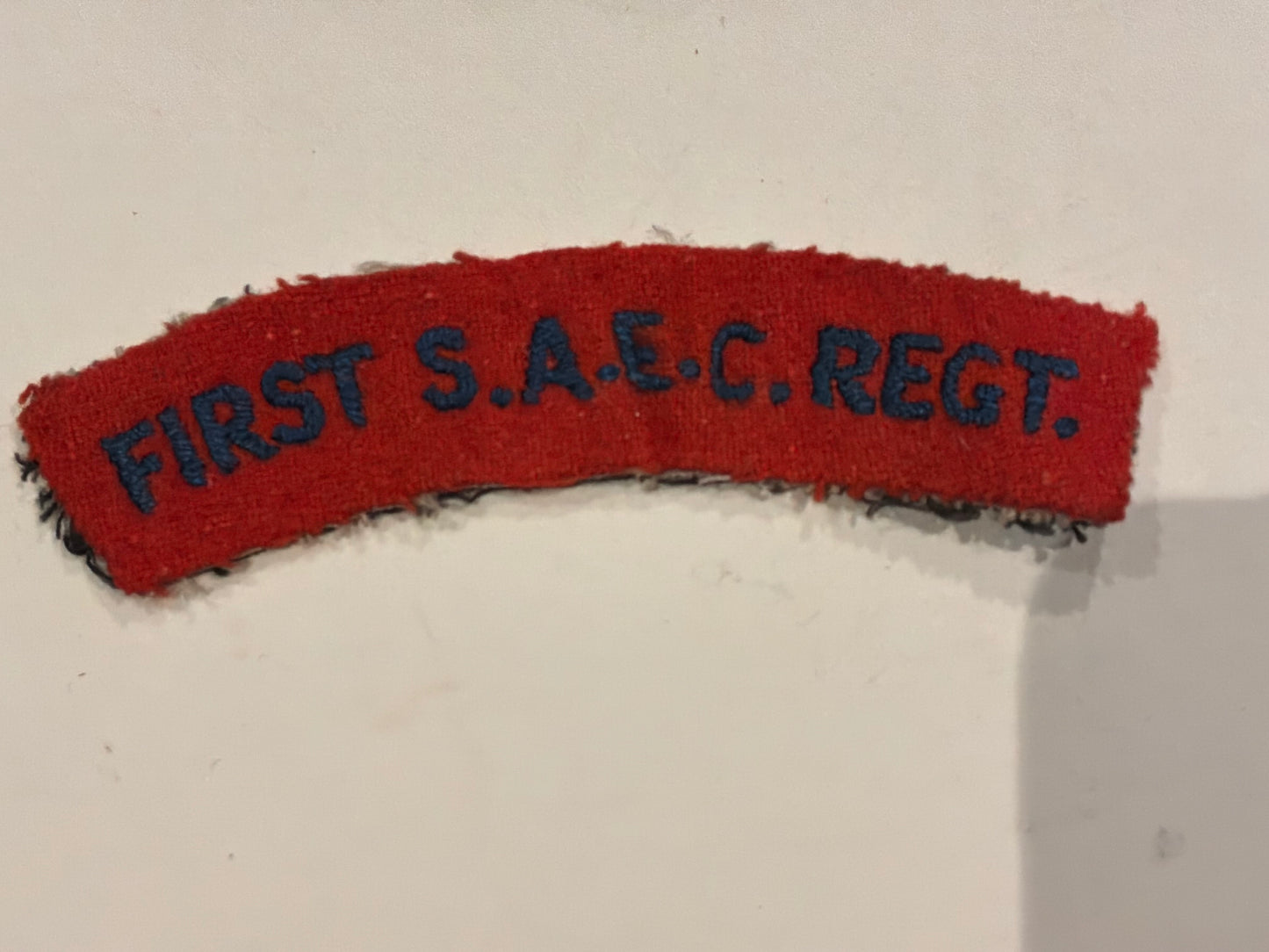 FIRST S.A.E.C. REGT. (First South African Engineer Corps Regiment) Cloth shoulder title