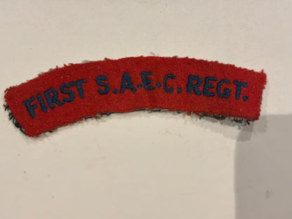 FIRST S.A.E.C. REGT. (First South African Engineer Corps Regiment) Cloth shoulder title