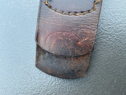 WW2 German Army (Heer) enlisted man’s and NCO’s belt buckle & leather tab.