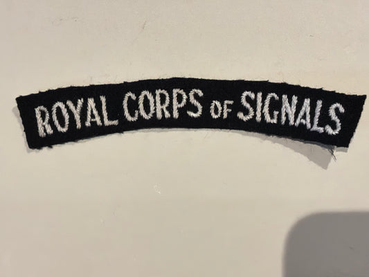 British Army Royal Corps of Signals Embroidered Cloth Shoulder Title