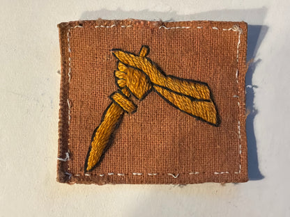WW2 19th Indian Division cloth formation sign.