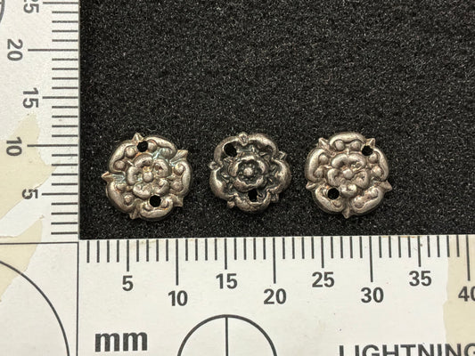British/ commonwealth medal bar silver rosettes x 3