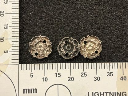 British/ commonwealth medal bar silver rosettes x 3